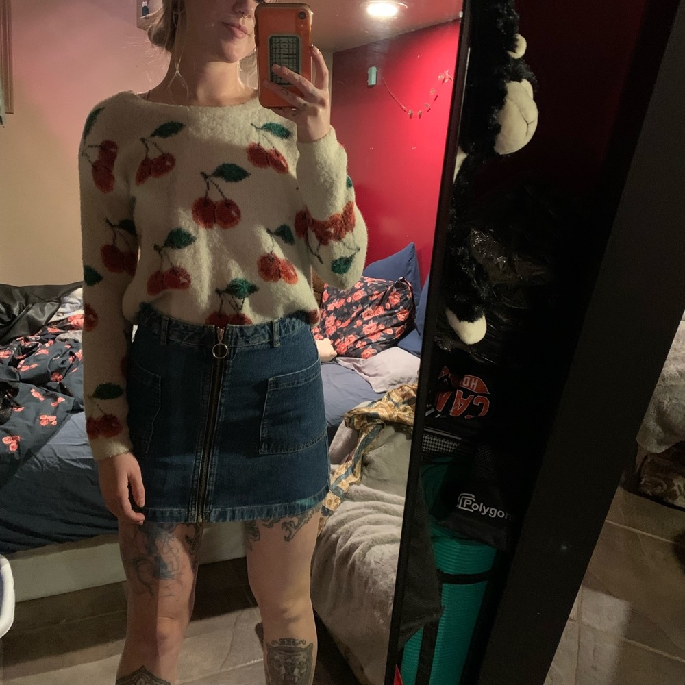 Soft cherry sweater